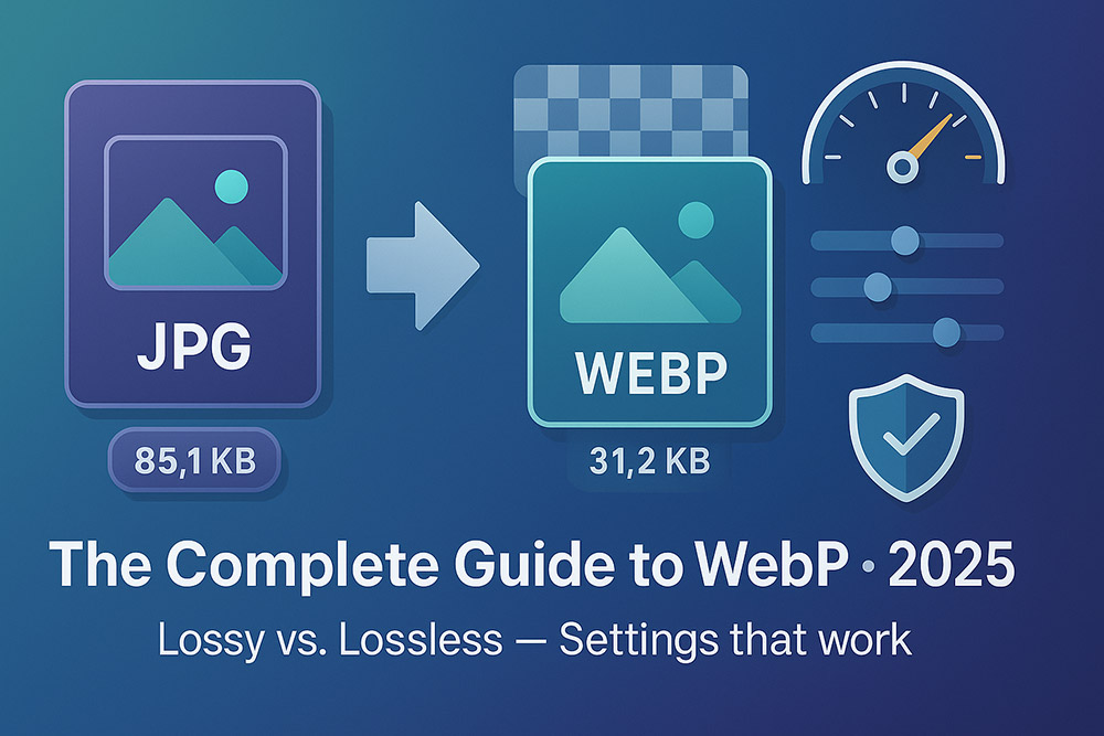 The Complete Guide to WebP (Updated 2025): Lossy vs. Lossless (With Settings That Work)